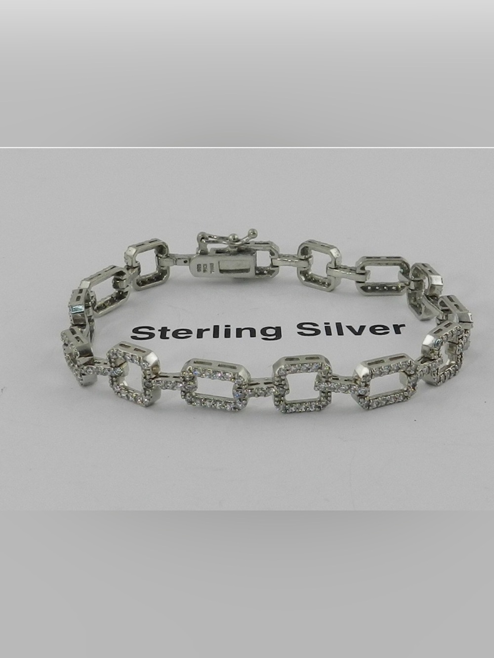 Giani Bernini Cubic Zirconia Square Link Tennis Bracelet in Sterling Silver